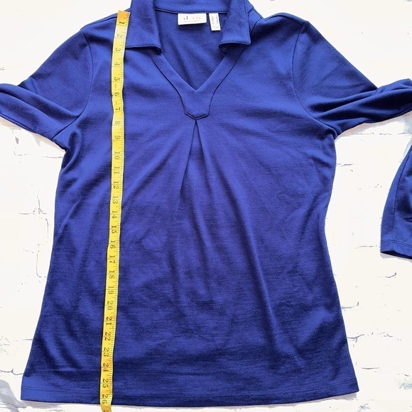 NWOT Women’s Small Denim + Company LS Collared Pullover Shirt - Picture 7 of 7